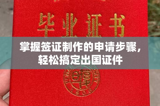 卓资掌握签证制作的申请步骤，轻松搞定出国证件